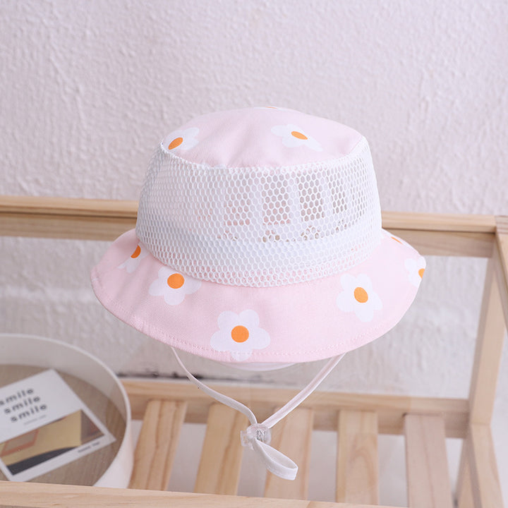 Floral Baby Bucket Hat Kids Accessories Mesh
