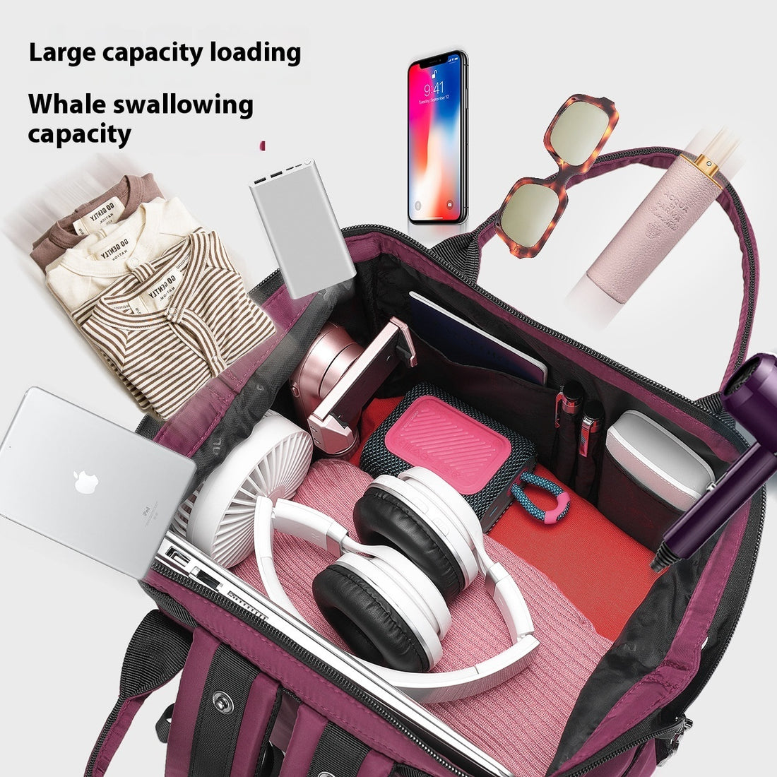 Large Capacity Portable Baby Diaper Bag