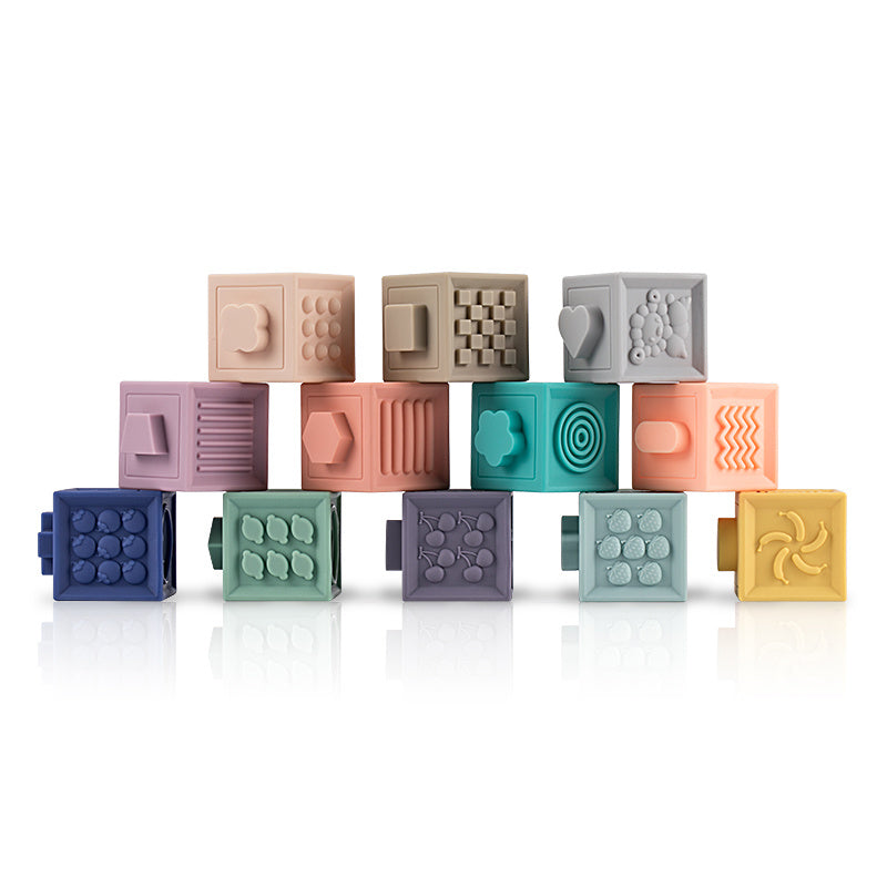 Educational soft rubber multi-texture baby toy
