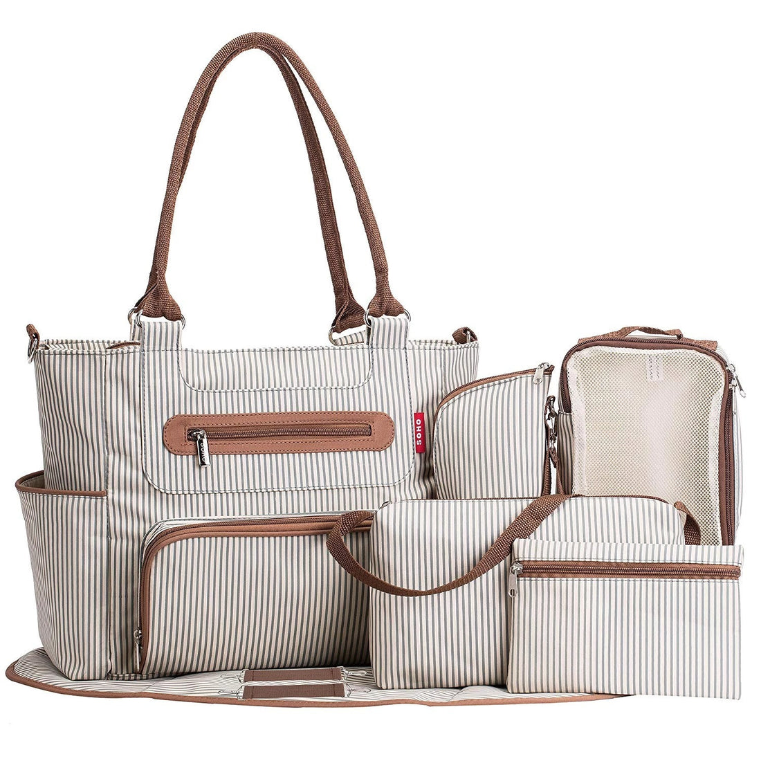 Large capacity diaper bag for baby & mom