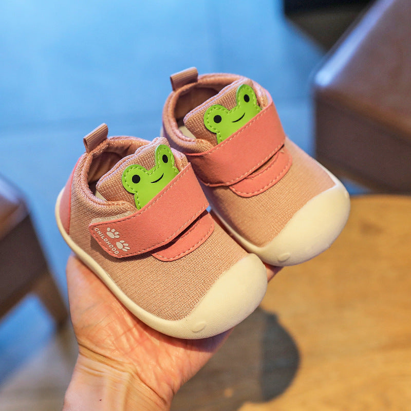 Velcro Baby Flying Knit Shoes For Boys And Girls