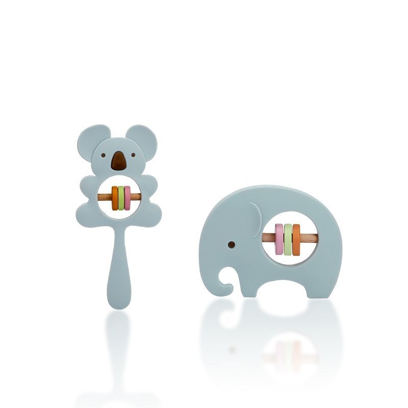 Baby Teether Rattle Early Education Toy