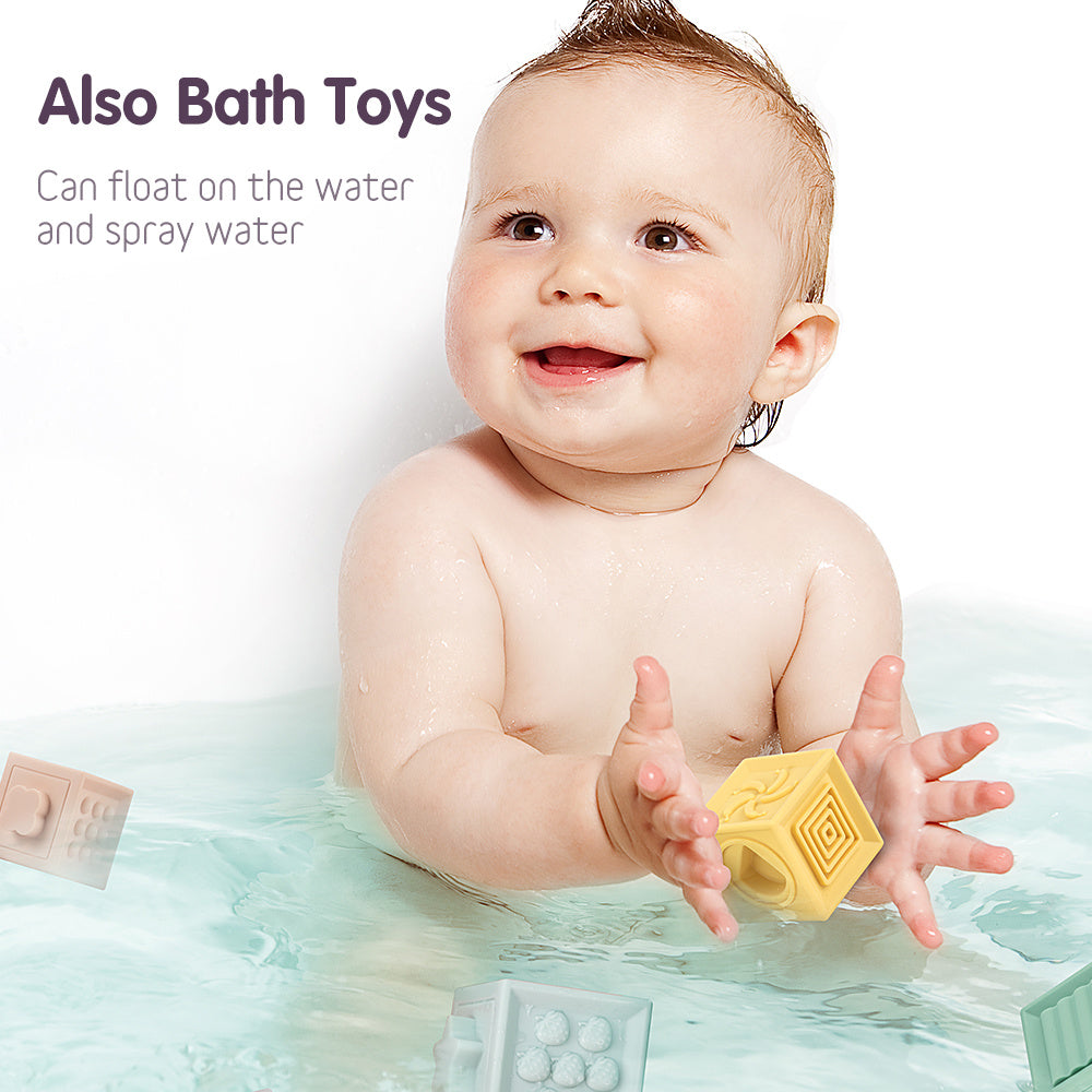 Educational soft rubber multi-texture baby toy