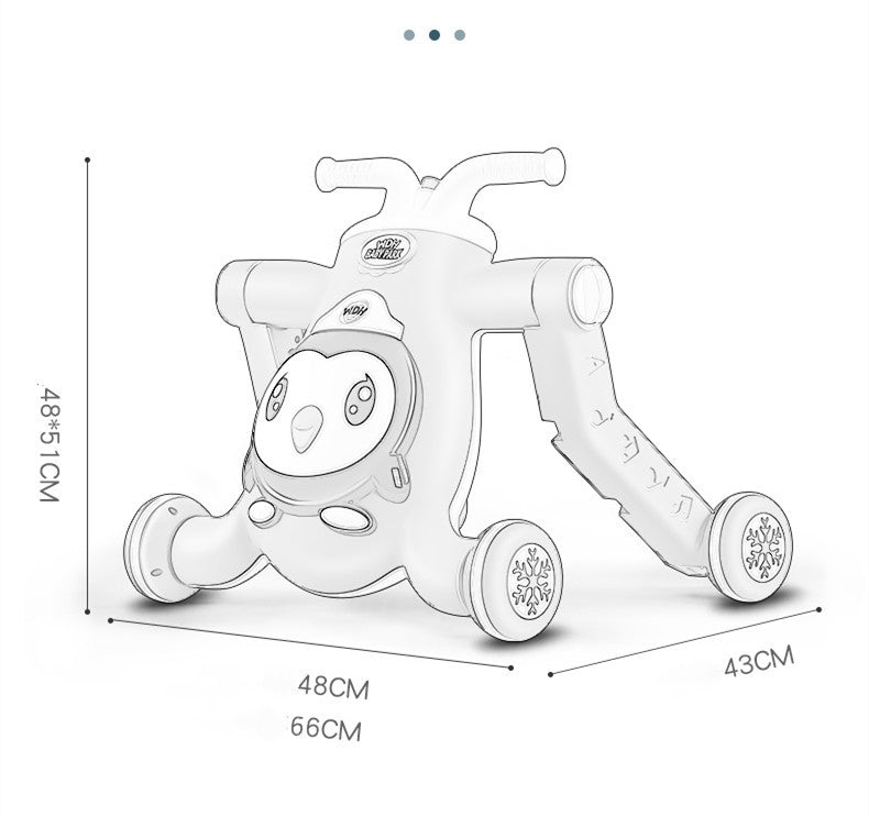 Anti-rollover anti-o-leg toy car