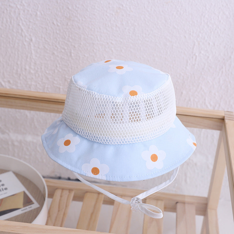 Floral Baby Bucket Hat Kids Accessories Mesh