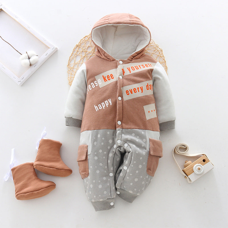 Baby onesies winter thickening