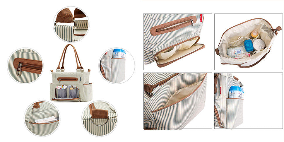 Large capacity diaper bag for baby & mom