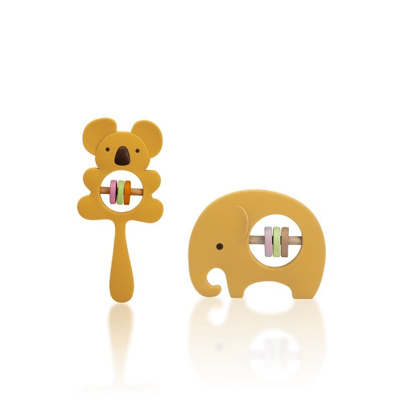 Baby Teether Rattle Early Education Toy