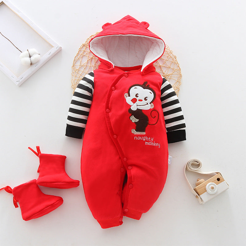 Baby onesies winter thickening