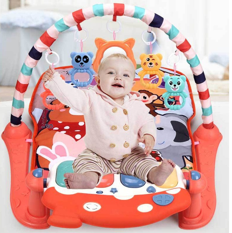 Infant Pedal Piano Fitness Rack Game Blanket