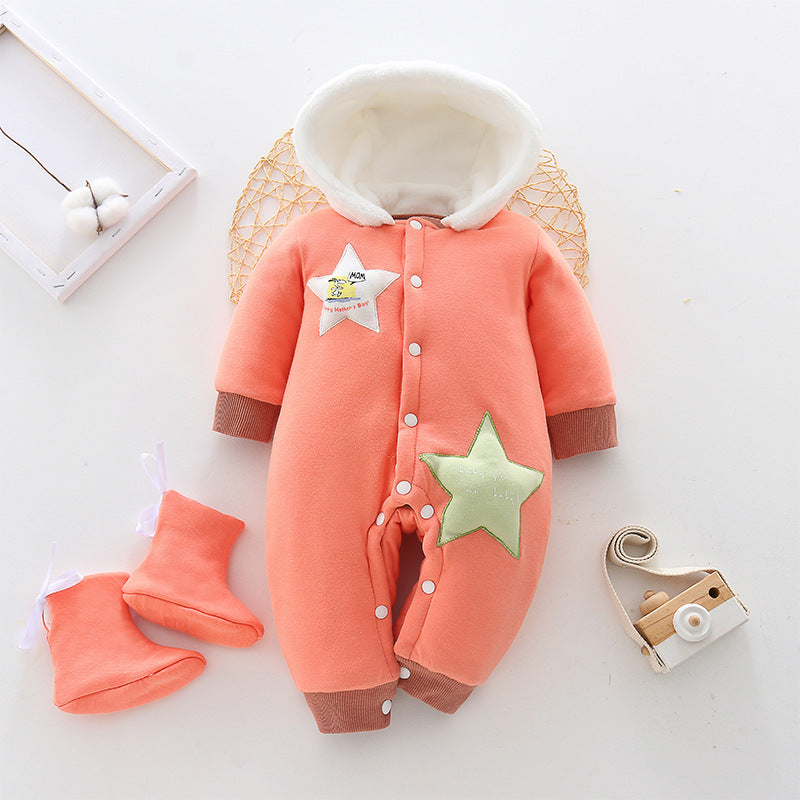 Baby onesies winter thickening