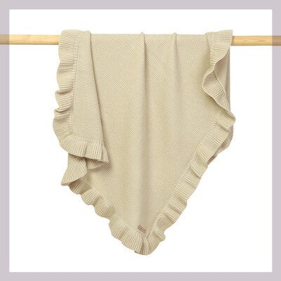 Knitted Baby Newborn Swaddle Wrap Ruffle