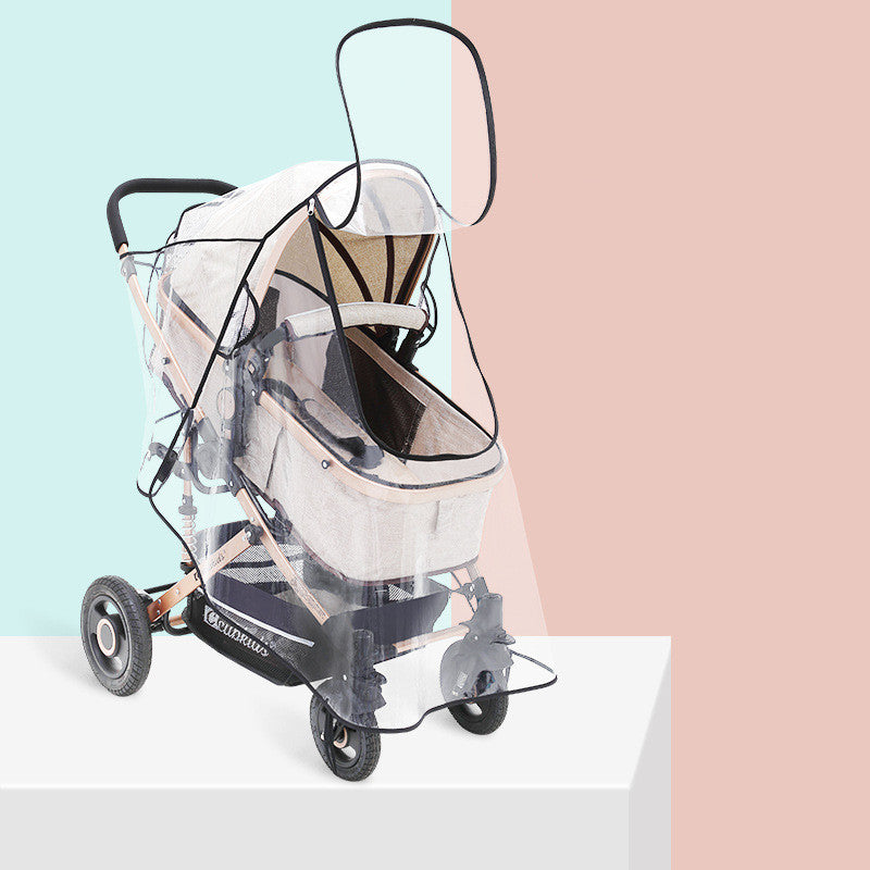 Baby Stroller Transparent Raincoat Windshield