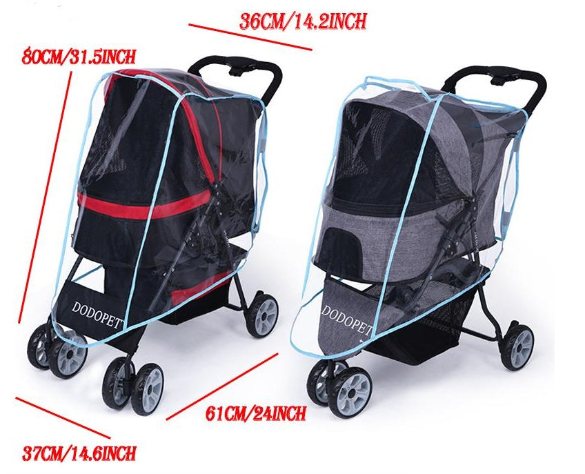 Pet Stroller Rain Cover Baby Stroller Raincoat
