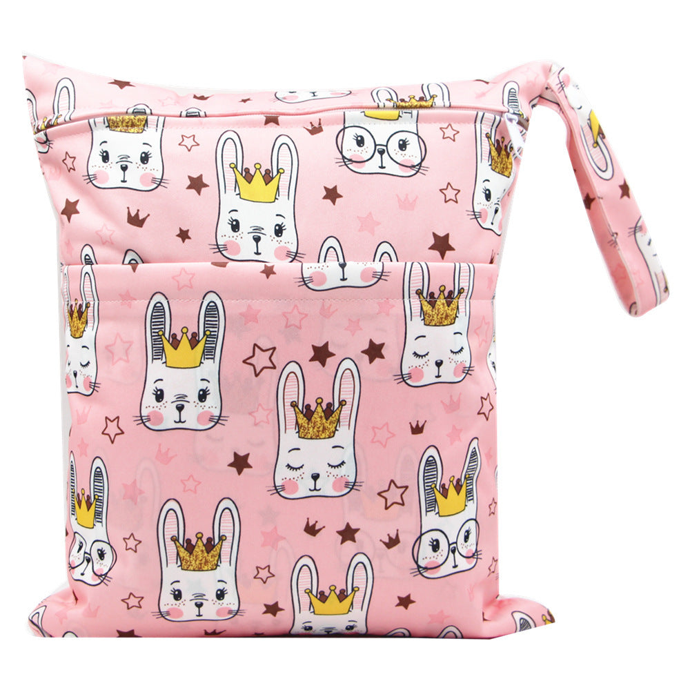 Double Zipper Printing Waterproof Diaper Bag