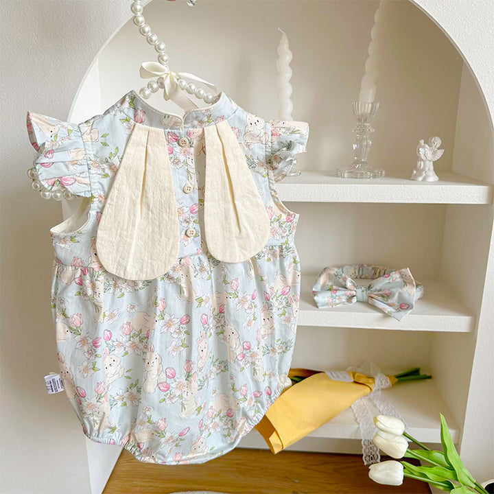 Creative Baby Girl Printed Cheongsam Romper