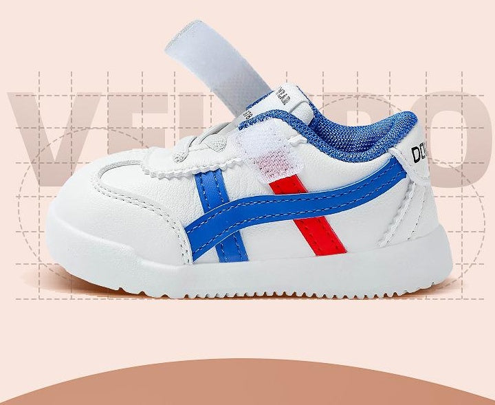 Trendy Velcro Baby Single Shoes Low-top Soft-soled