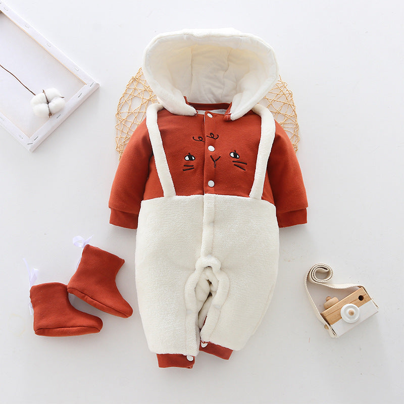 Baby onesies winter thickening