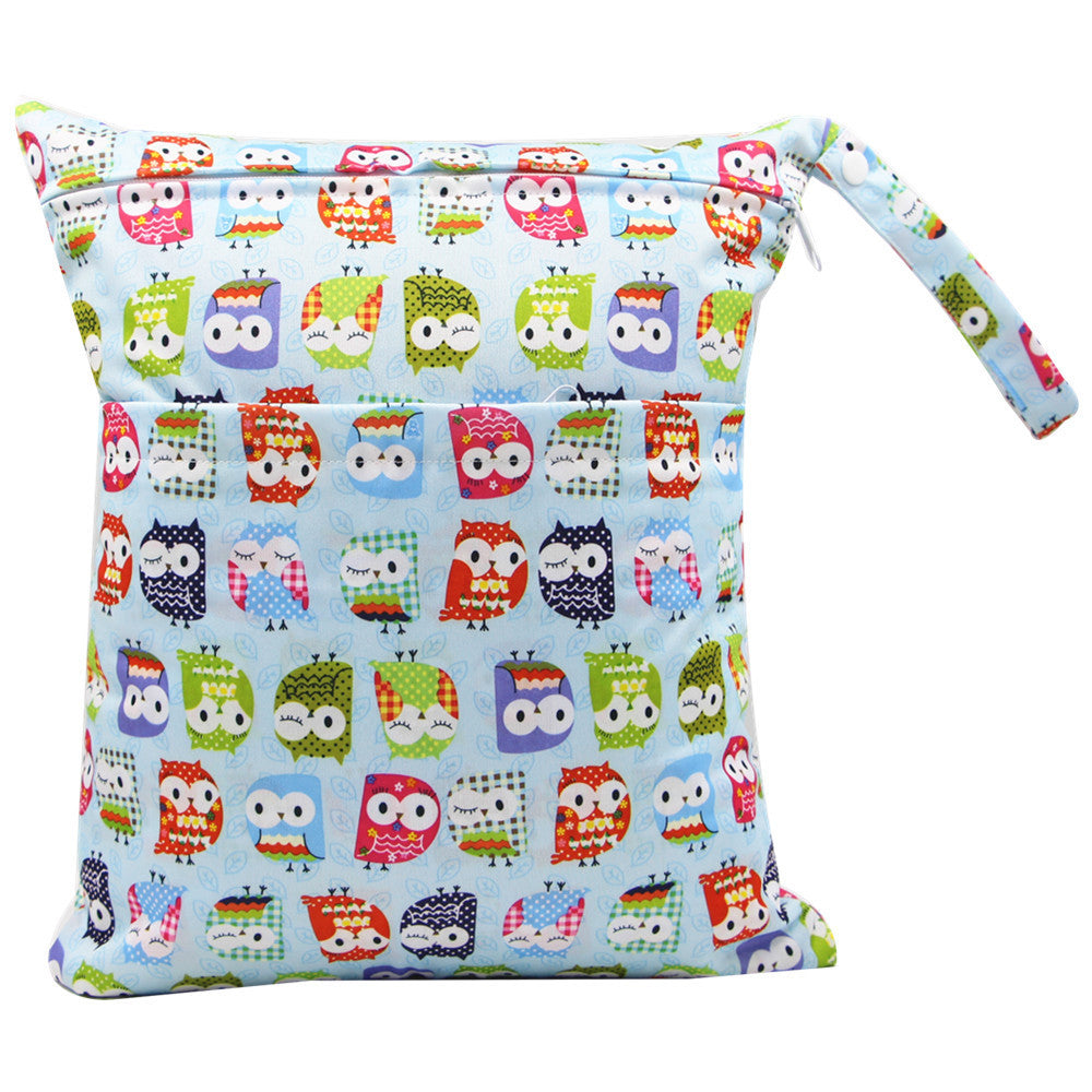 Double Zipper Printing Waterproof Diaper Bag