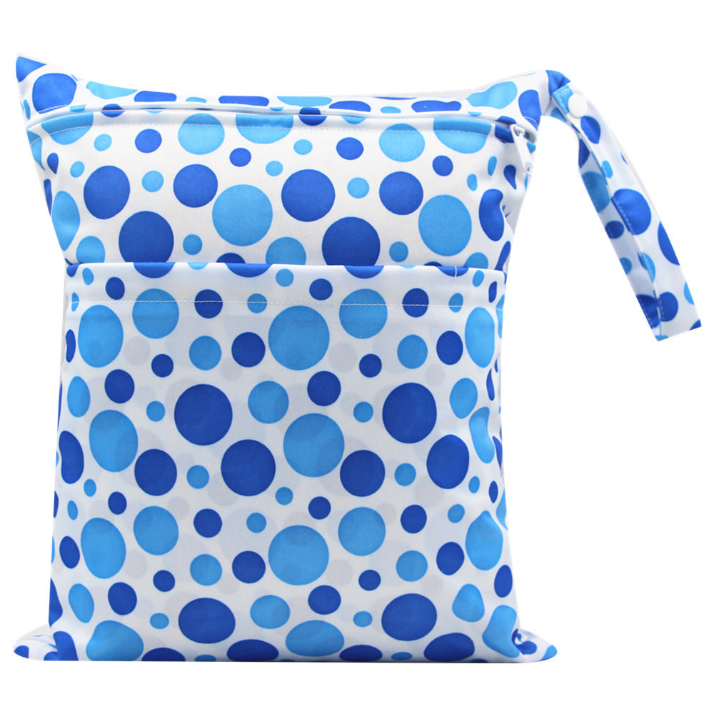 Double Zipper Printing Waterproof Diaper Bag