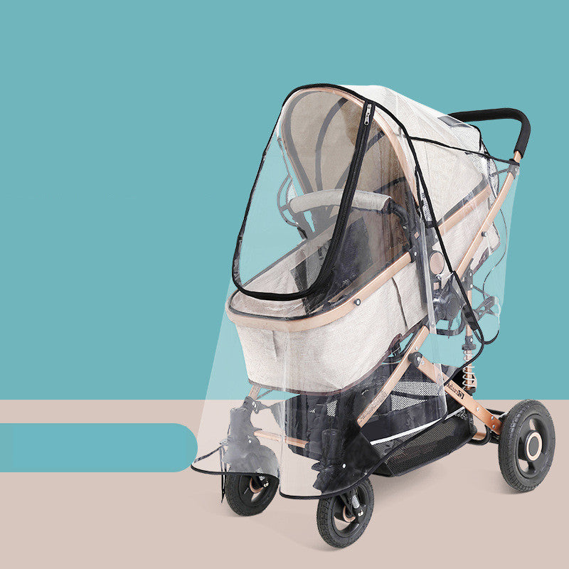 Baby Stroller Transparent Raincoat Windshield