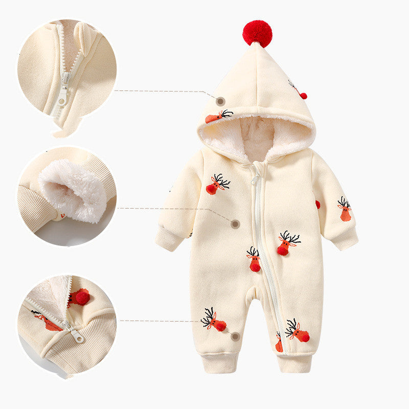 Khaki Padded Warm Baby Clothes Baby