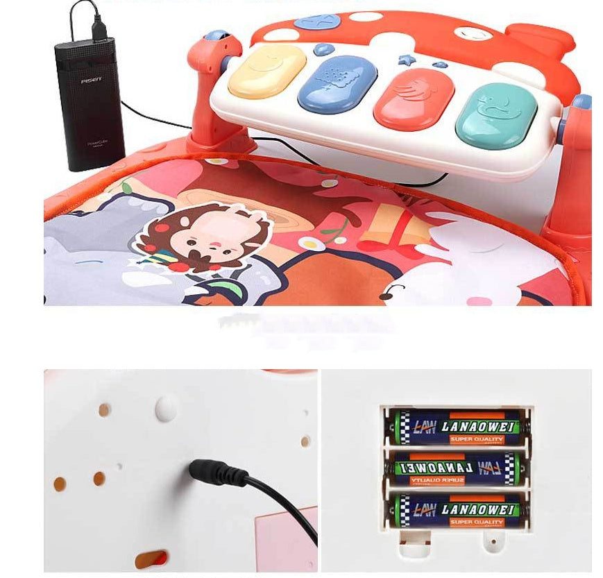 Infant Pedal Piano Fitness Rack Game Blanket