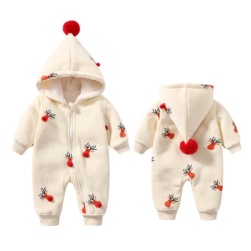 Khaki Padded Warm Baby Clothes Baby