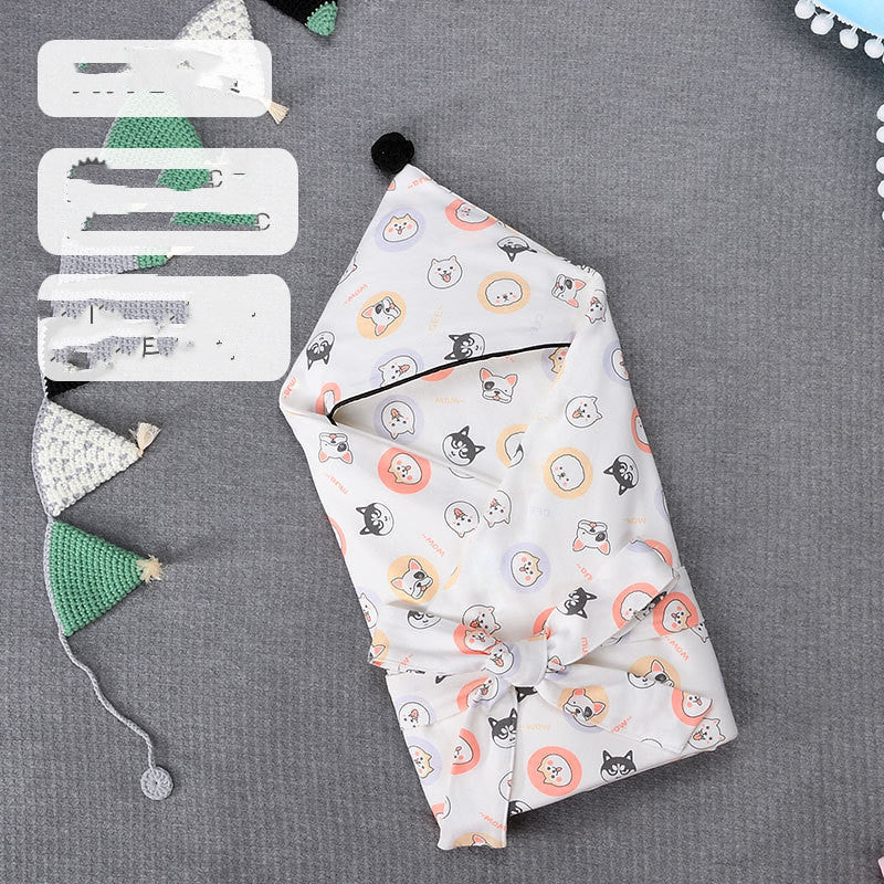Baby Breathable Cotton Printed Swaddle - Bright Cubb