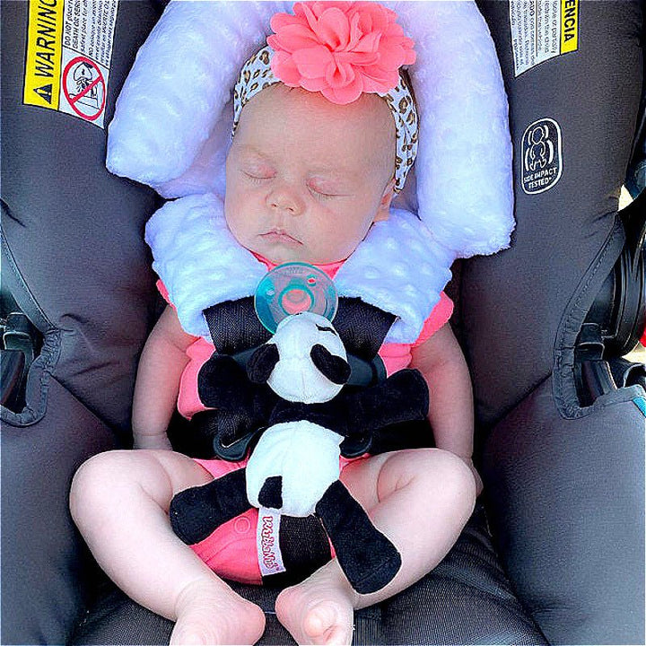 Baby Car Safety Soft Sleeping Head Support - Bright Cubb