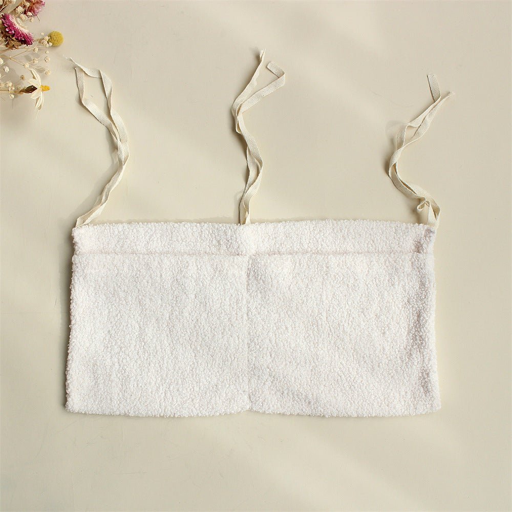 Baby Crib Side Teddy Plush Double Pocket Storage Bag - Bright Cubb