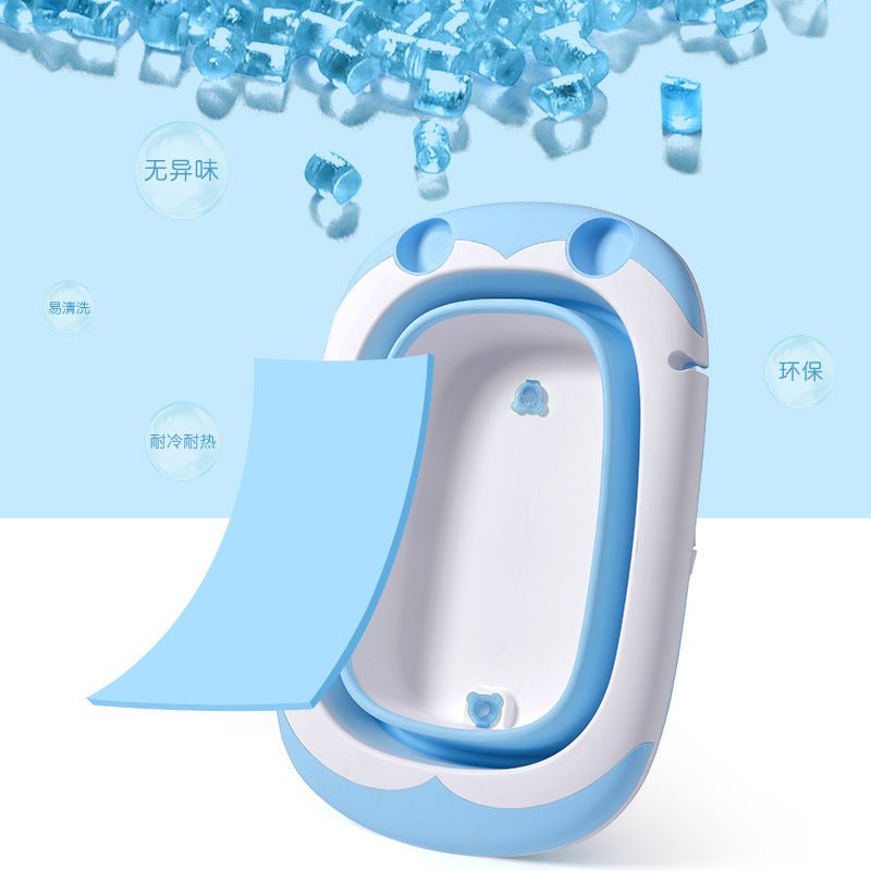 Baby folding tub large can sit thick bath tub - Bright Cubb