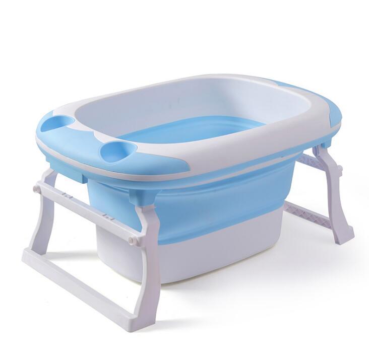 Baby folding tub large can sit thick bath tub - Bright Cubb