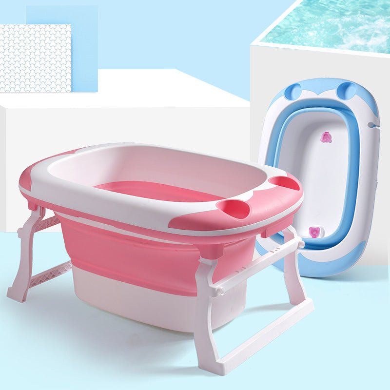Baby folding tub large can sit thick bath tub - Bright Cubb