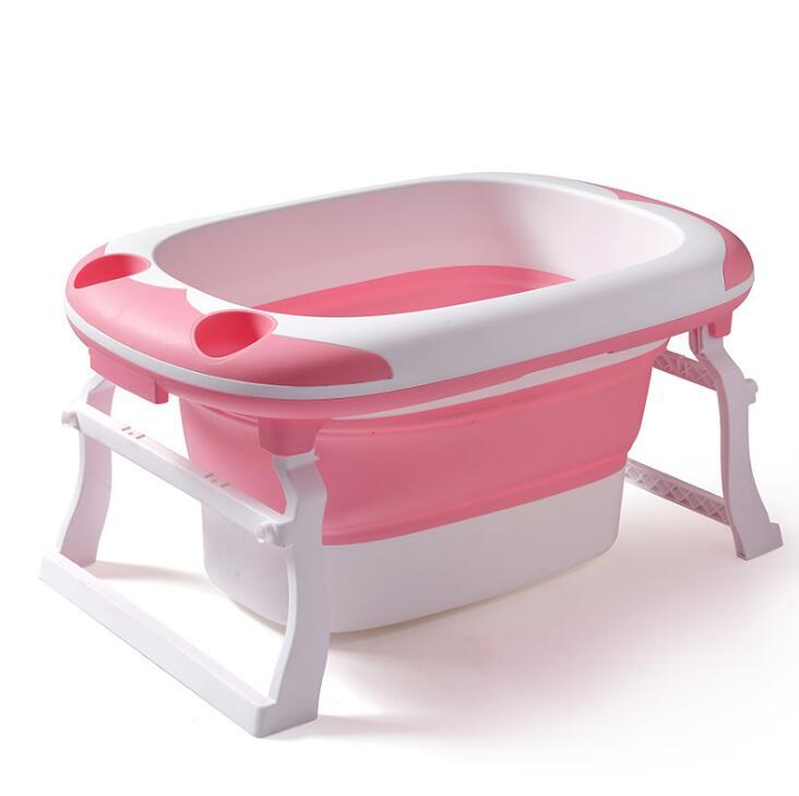 Baby folding tub large can sit thick bath tub - Bright Cubb