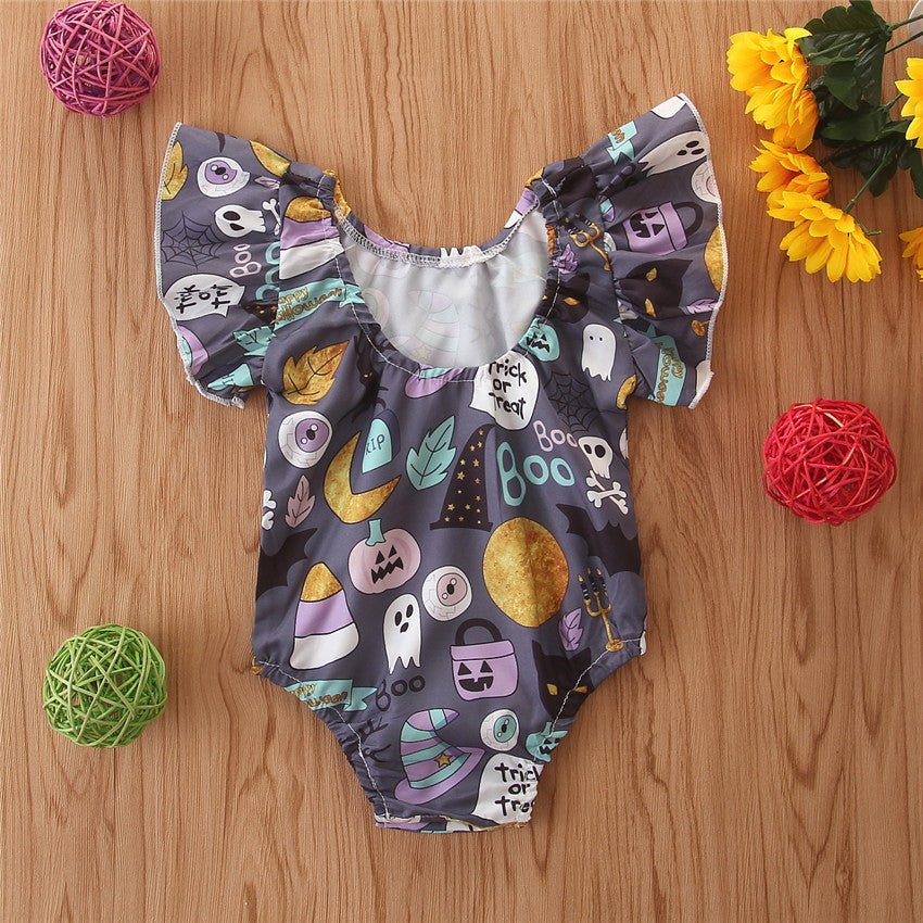 Baby Halloween Romper - Bright Cubb