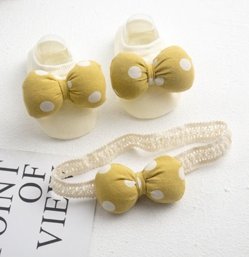 Baby Headband Socks Set Accessories - Bright Cubb