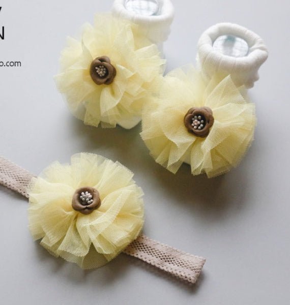 Baby Headband Socks Set Accessories - Bright Cubb