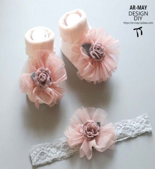 Baby Headband Socks Set Accessories - Bright Cubb