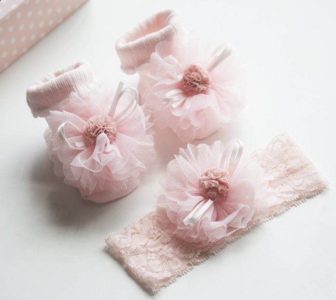 Baby Headband Socks Set Accessories - Bright Cubb