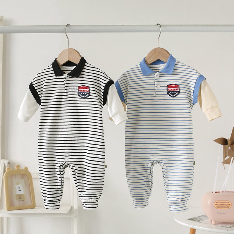 Baby Onesies Striped Male Baby Newborn Clothes - Bright Cubb