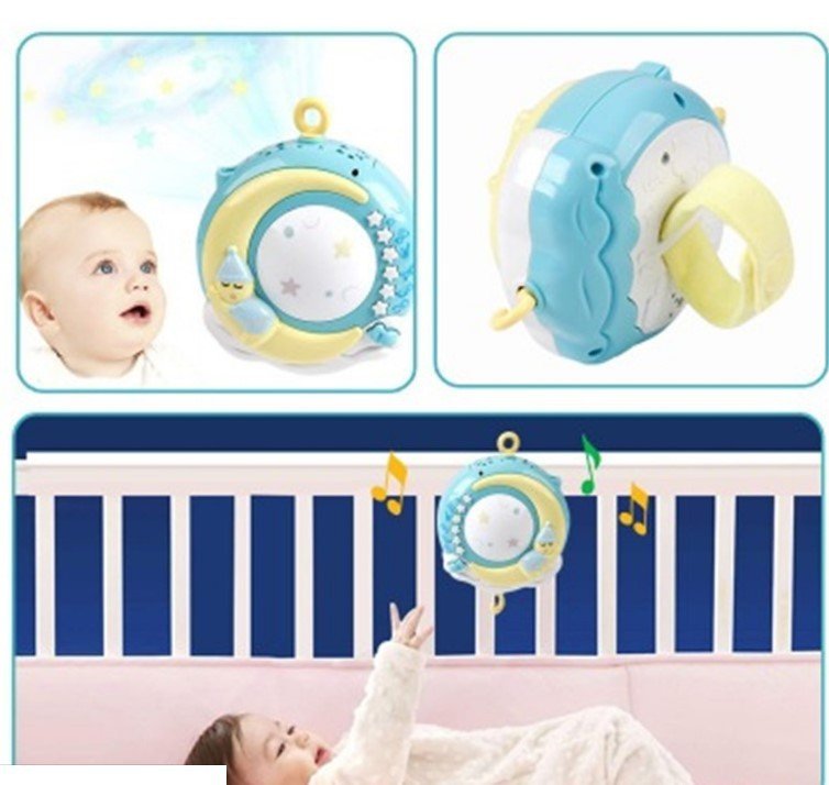 Baby Rattles Crib Mobiles Toy Holder Rotating - Bright Cubb