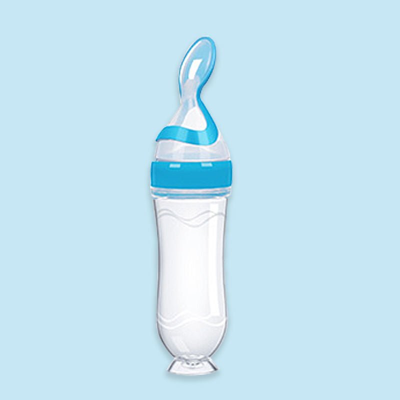 Baby Rice Paste Spoon Feeding Bottle Silicone - Bright Cubb