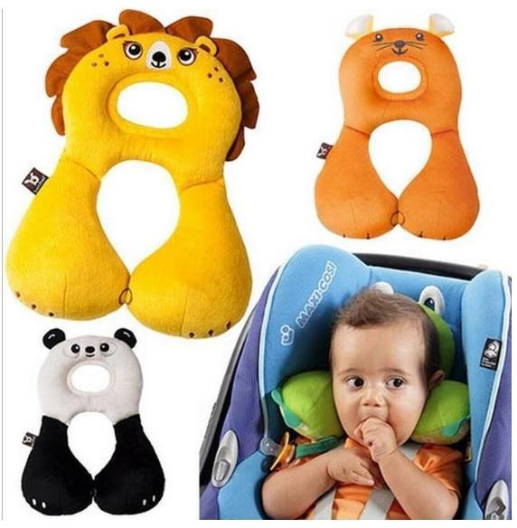 Baby Safety U - shaped Car Seat Pillow - Bright Cubb