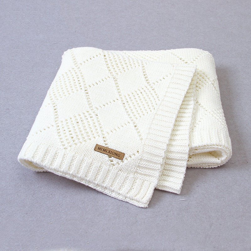 Baby Solid Color Knitted Blanket - Bright Cubb