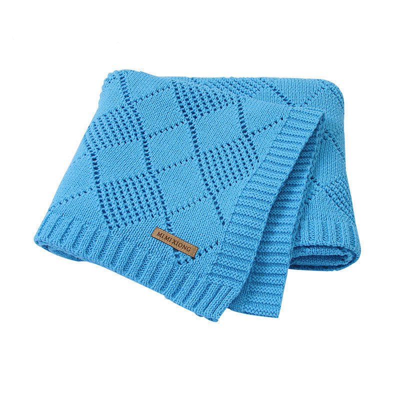 Baby Solid Color Knitted Blanket - Bright Cubb
