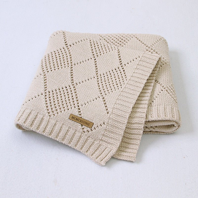 Baby Solid Color Knitted Blanket - Bright Cubb