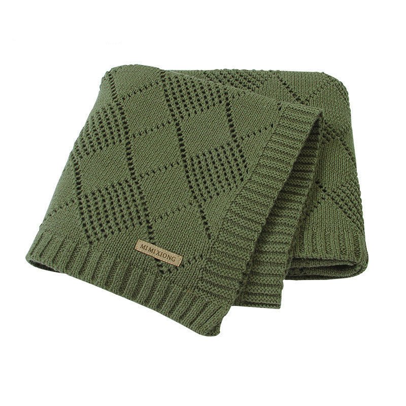 Baby Solid Color Knitted Blanket - Bright Cubb
