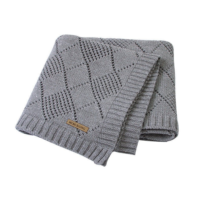 Baby Solid Color Knitted Blanket - Bright Cubb