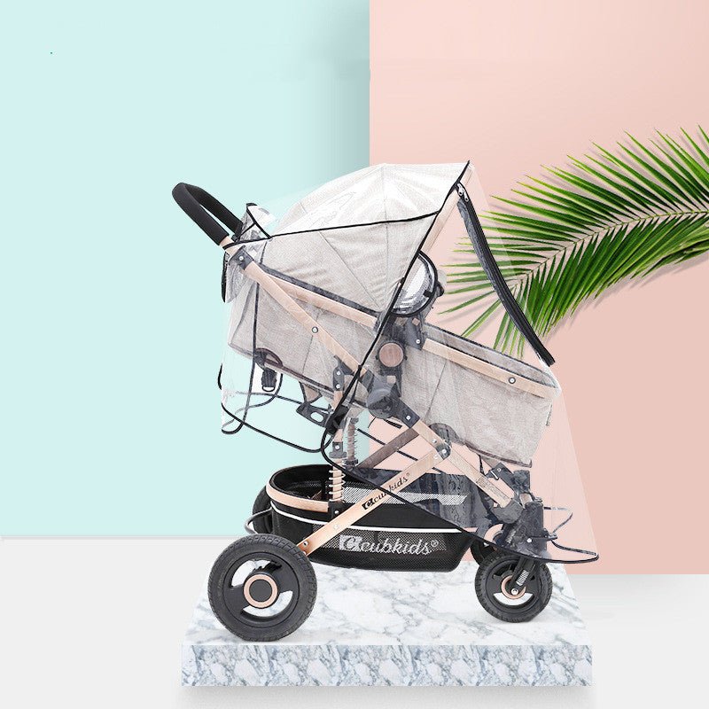 Baby Stroller Transparent Raincoat Windshield - Bright Cubb